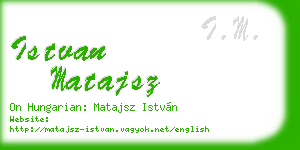 istvan matajsz business card