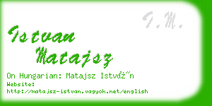 istvan matajsz business card